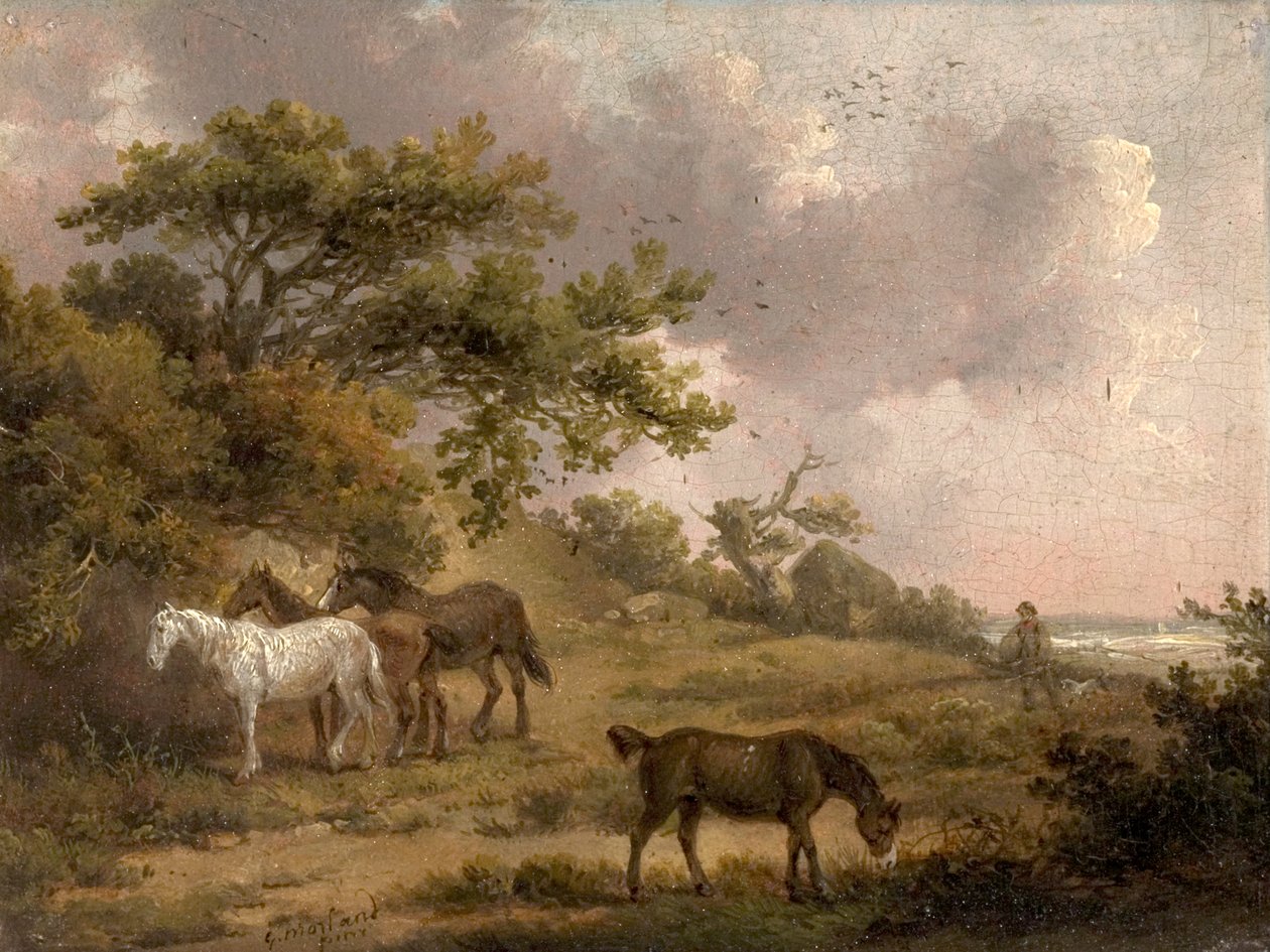 Táj négy lóval alkotó: George Morland
