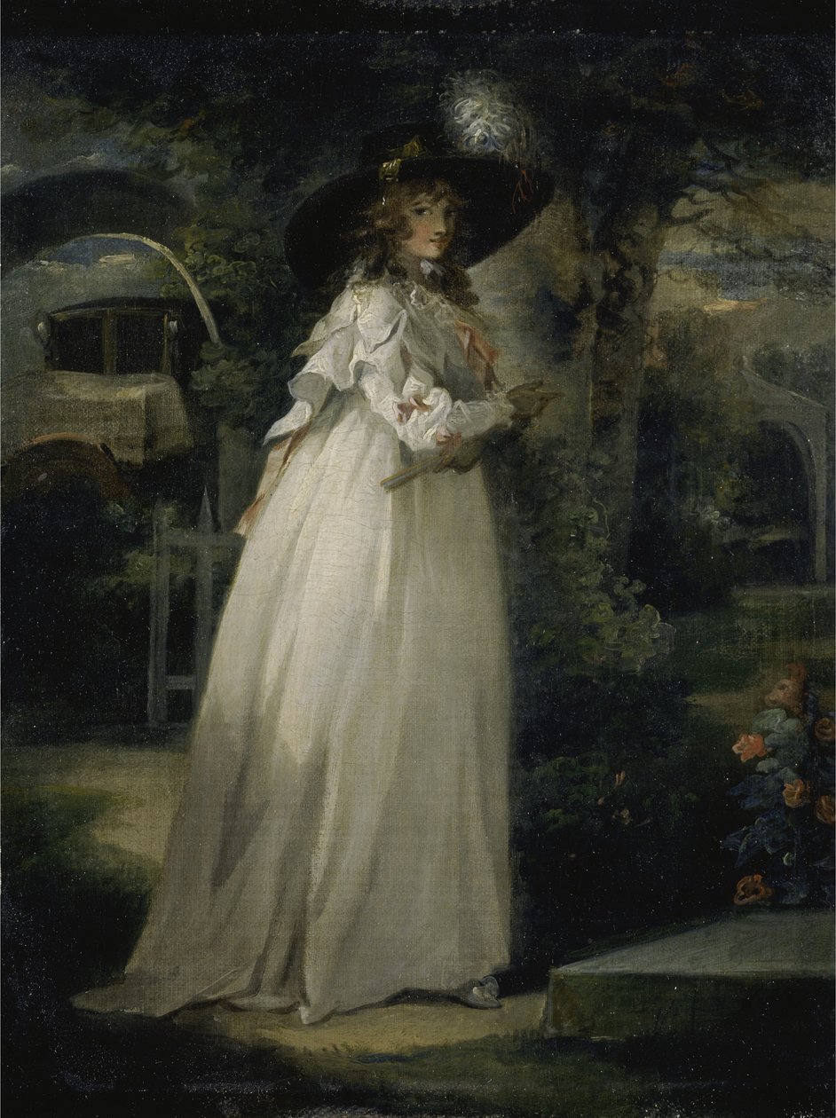 Lány portréja a kertben, 1786-88 körül (olaj, vászon) alkotó: George Morland