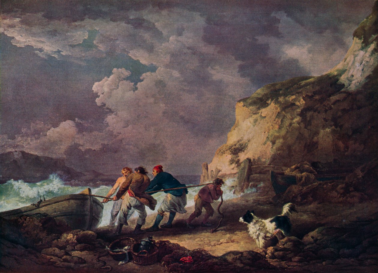 Tengerpart: Halászok csónakban, 1791. alkotó: George Morland