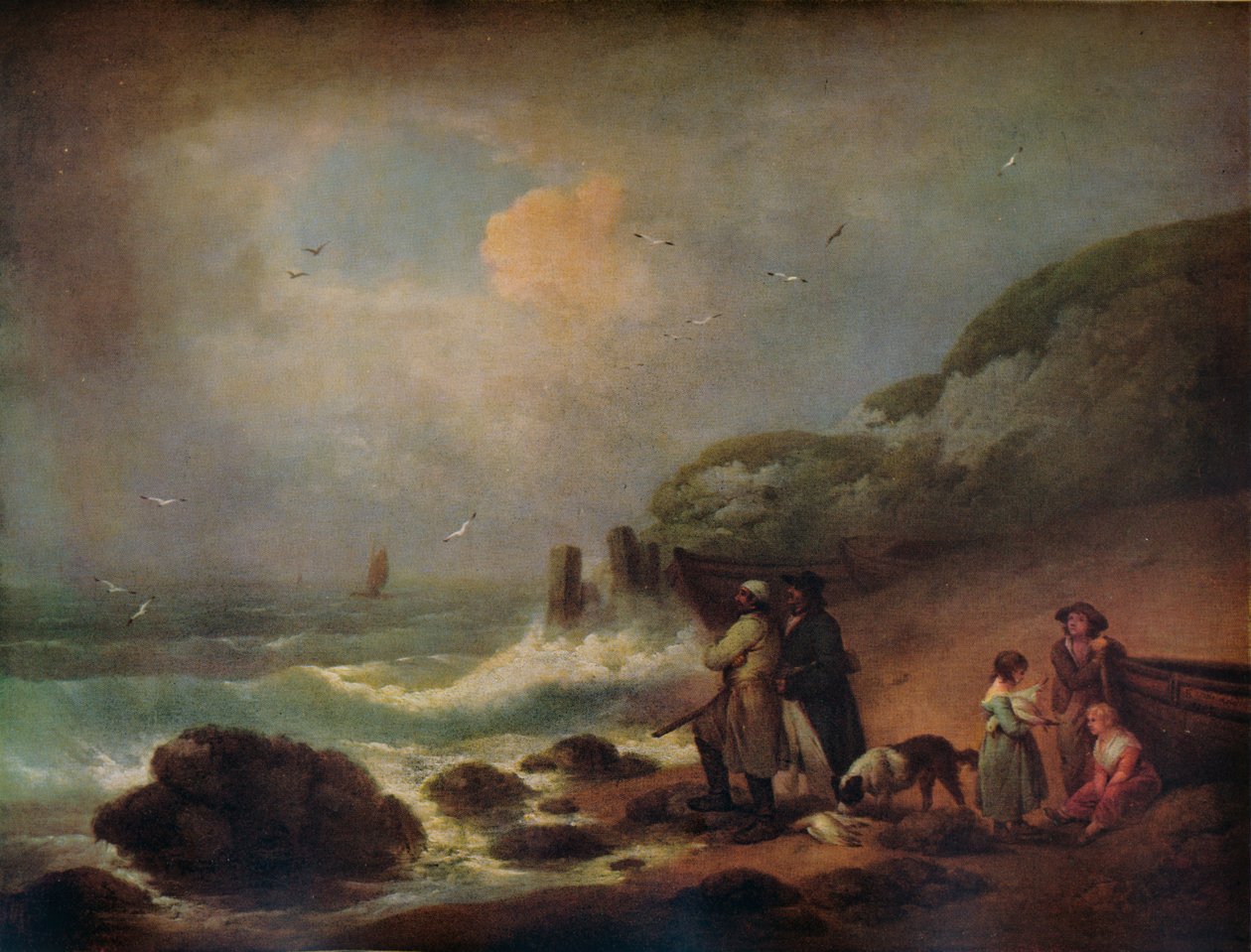Lövés tengeri szárnyasok, 1795 alkotó: George Morland