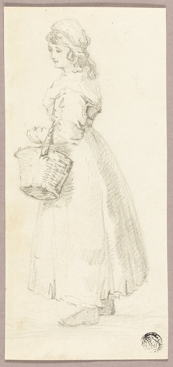 Álló lány kosárral alkotó: George Morland