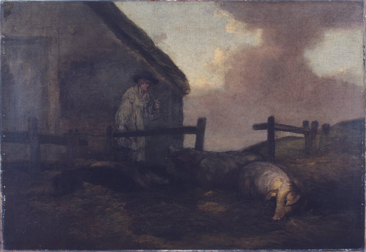 Sertéspásztor (olaj, vászon) alkotó: George Morland