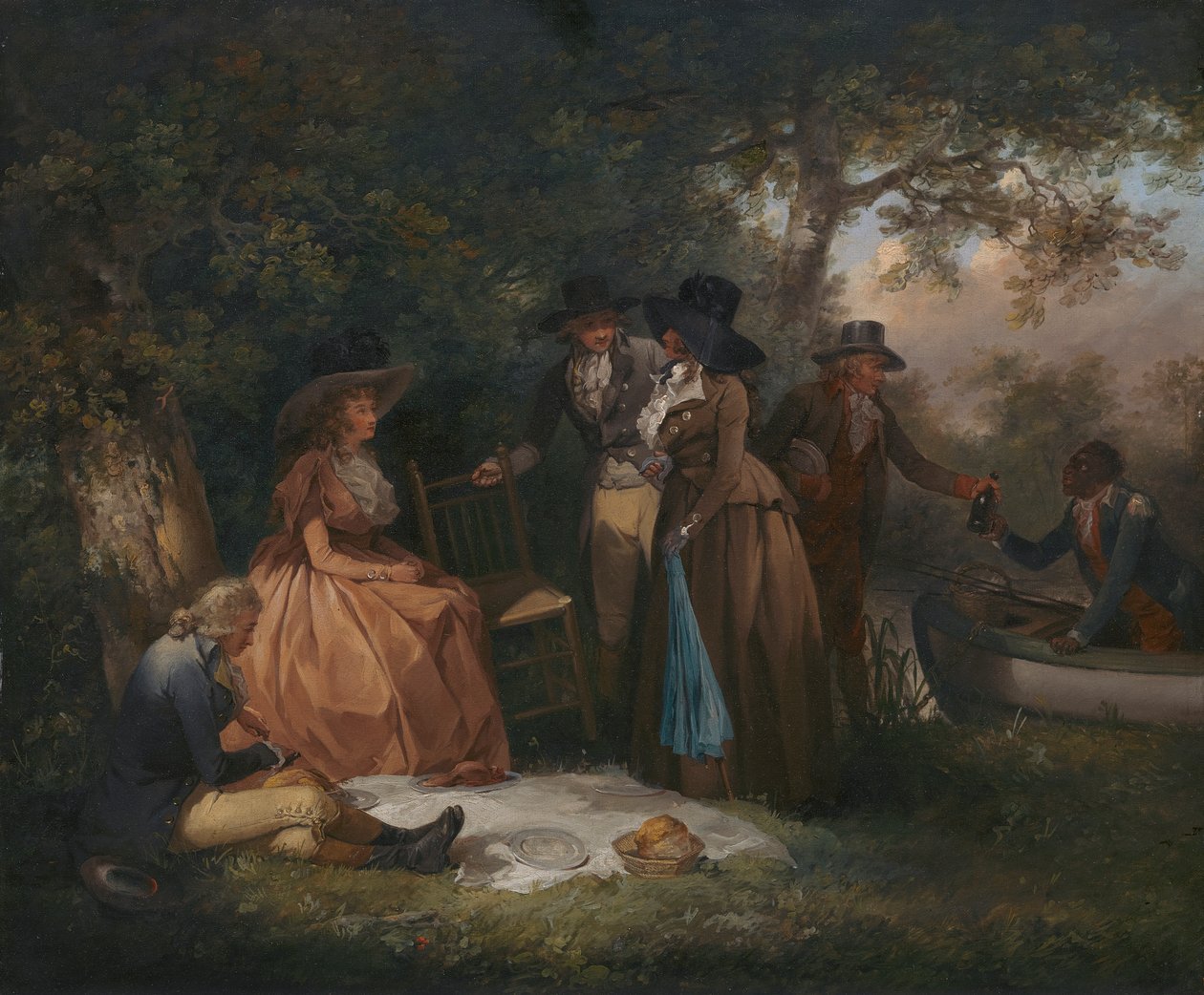 A horgászok vacsorája alkotó: George Morland