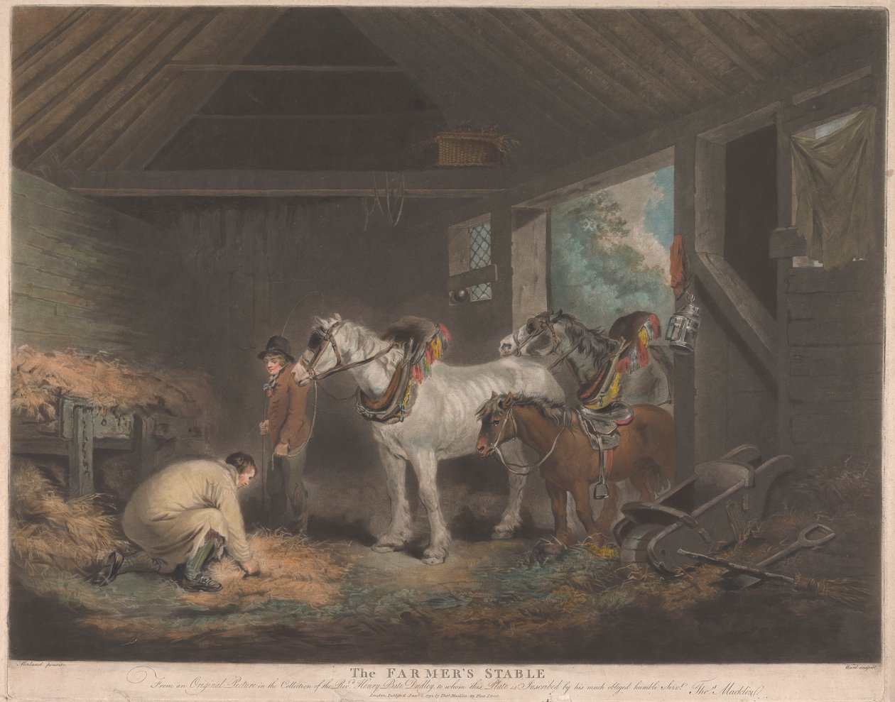 A gazda istállója alkotó: George Morland