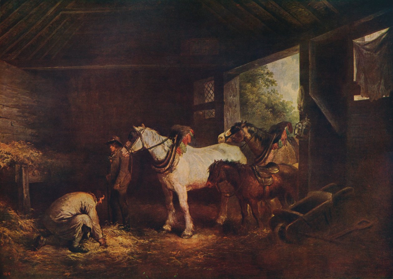 Egy istálló belseje, 1791, c1915 alkotó: George Morland