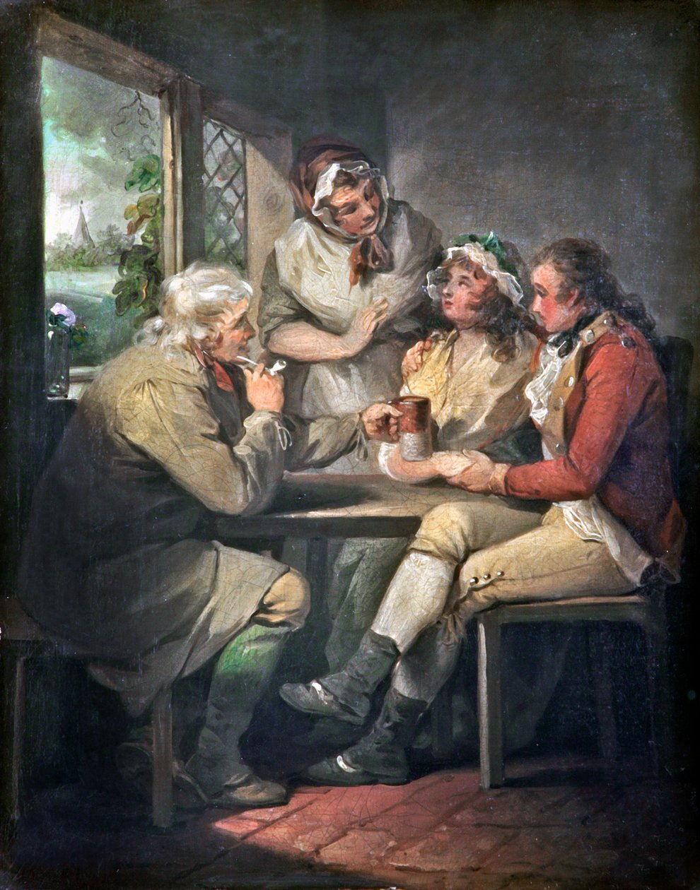 A katona visszatérése, 1790 körül (olaj, vászon) alkotó: George Morland