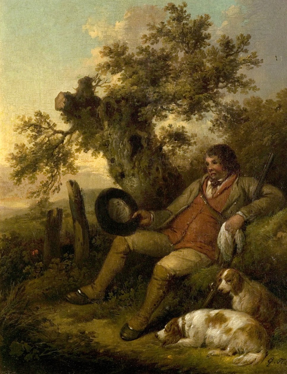 A sportoló pihen, 1790 körül alkotó: George Morland