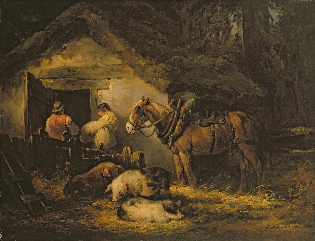 Az istálló ajtaja alkotó: George Morland