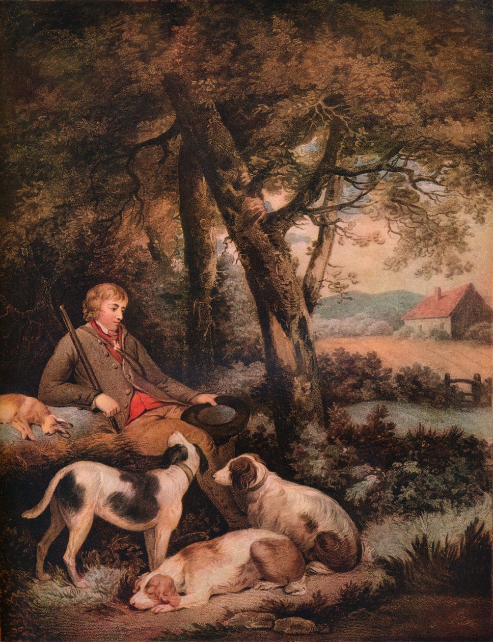 „The Weary Sportsman”, c1803 alkotó: George Morland