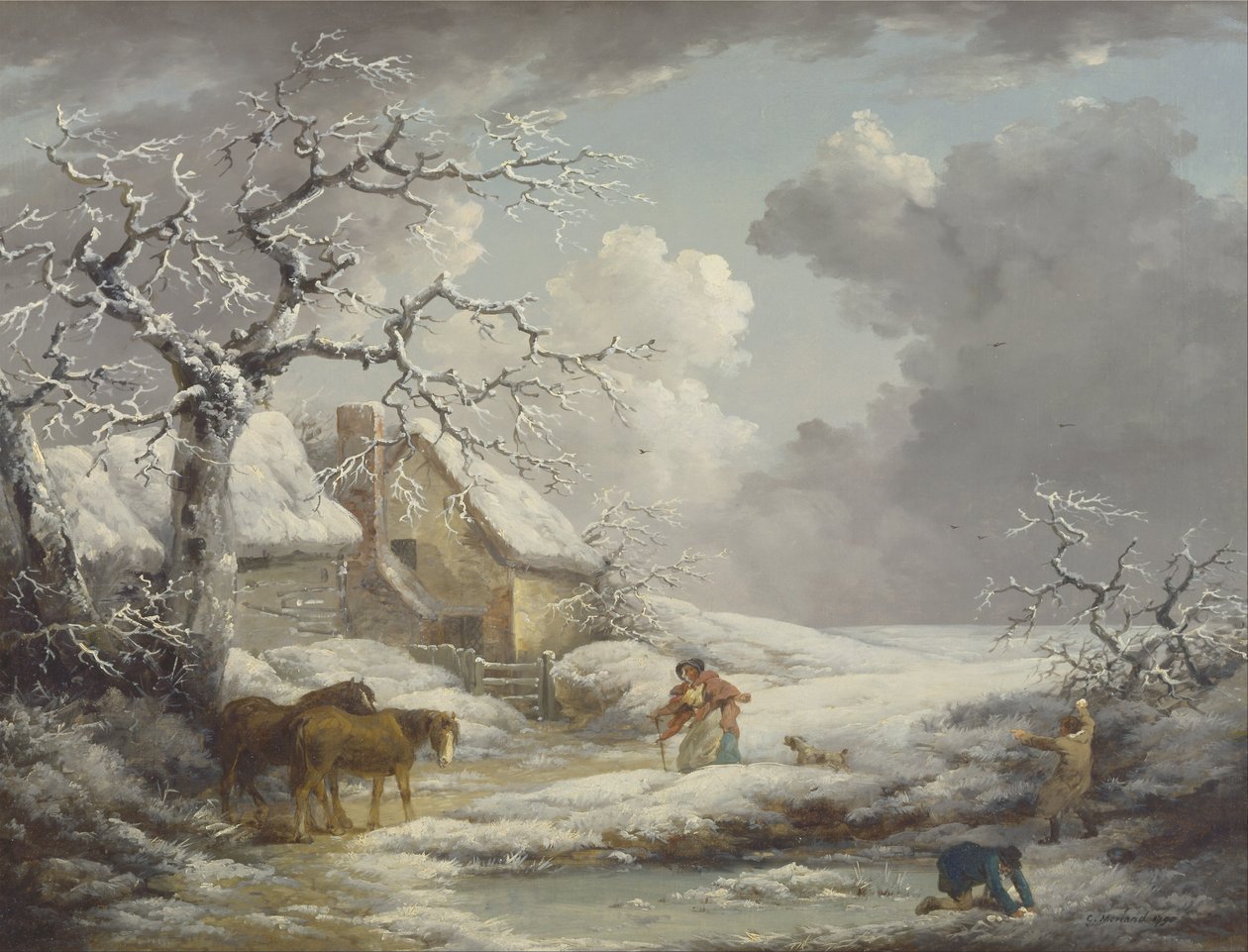 Téli táj alkotó: George Morland
