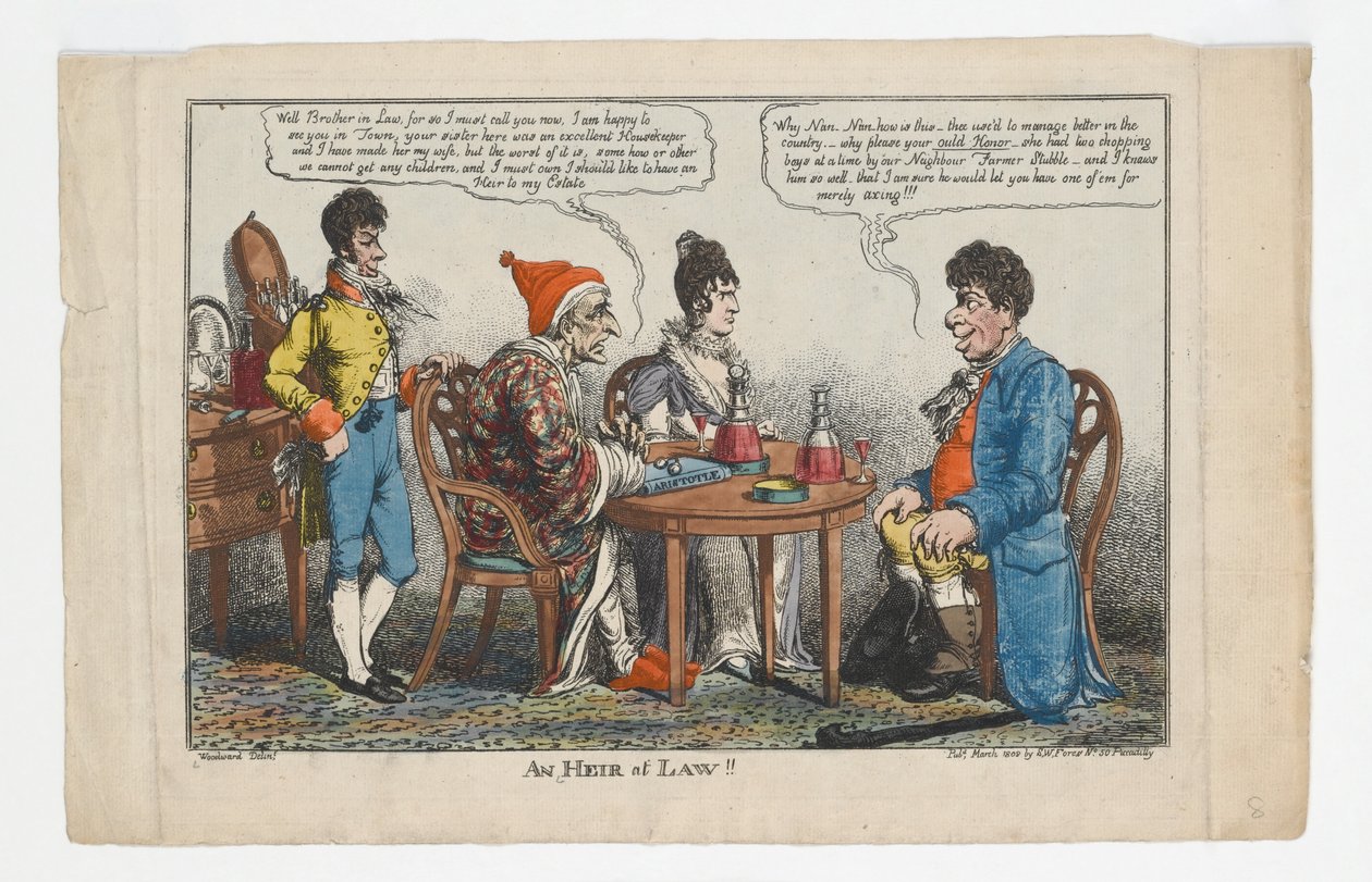 ÜGYÖRÖS !!, Charles Williams nyomtatványa, 1808 (kézzel színezett metszet) alkotó: George Moutard Woodward