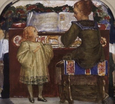 Zenei közjáték (akvarell) alkotó: George Murray