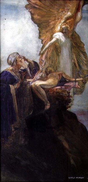 Ábrahám és Izsák (akvarell papíron) alkotó: George Murray