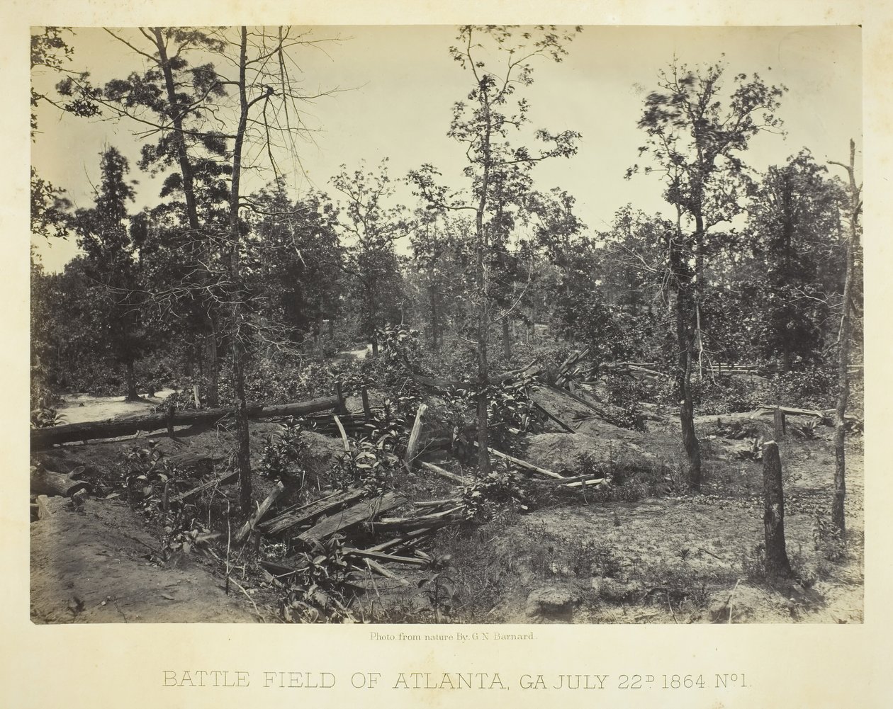 Battle Field of Atlanta, GA No. 1, 1864. július 22. alkotó: George N. Barnard