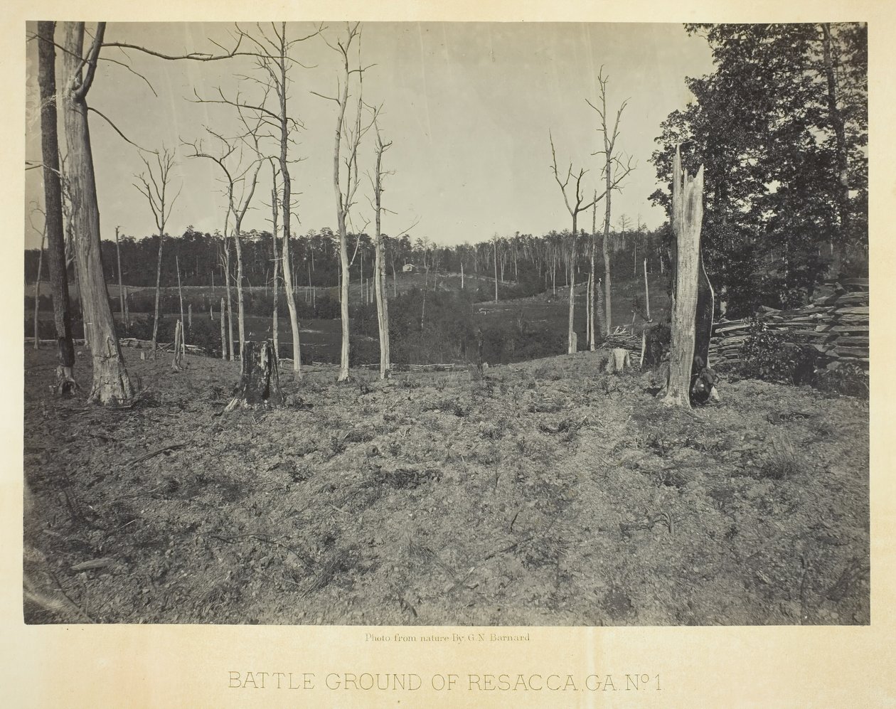 Battle Ground of Resacca, GA, No. 1, 1866. alkotó: George N. Barnard