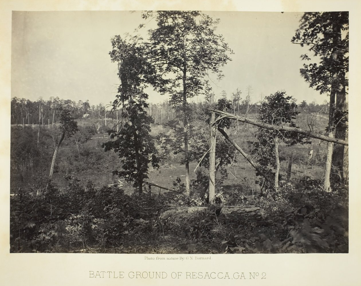 Battle Ground of Resacca, GA, No. 2, 1866. alkotó: George N. Barnard