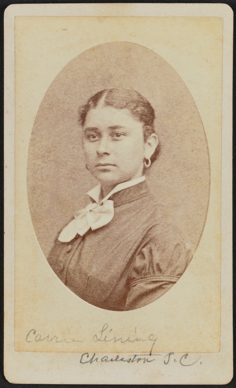 Carrie Lining Carte-de-visit portréja, kb. 1875. alkotó: George N. Barnard