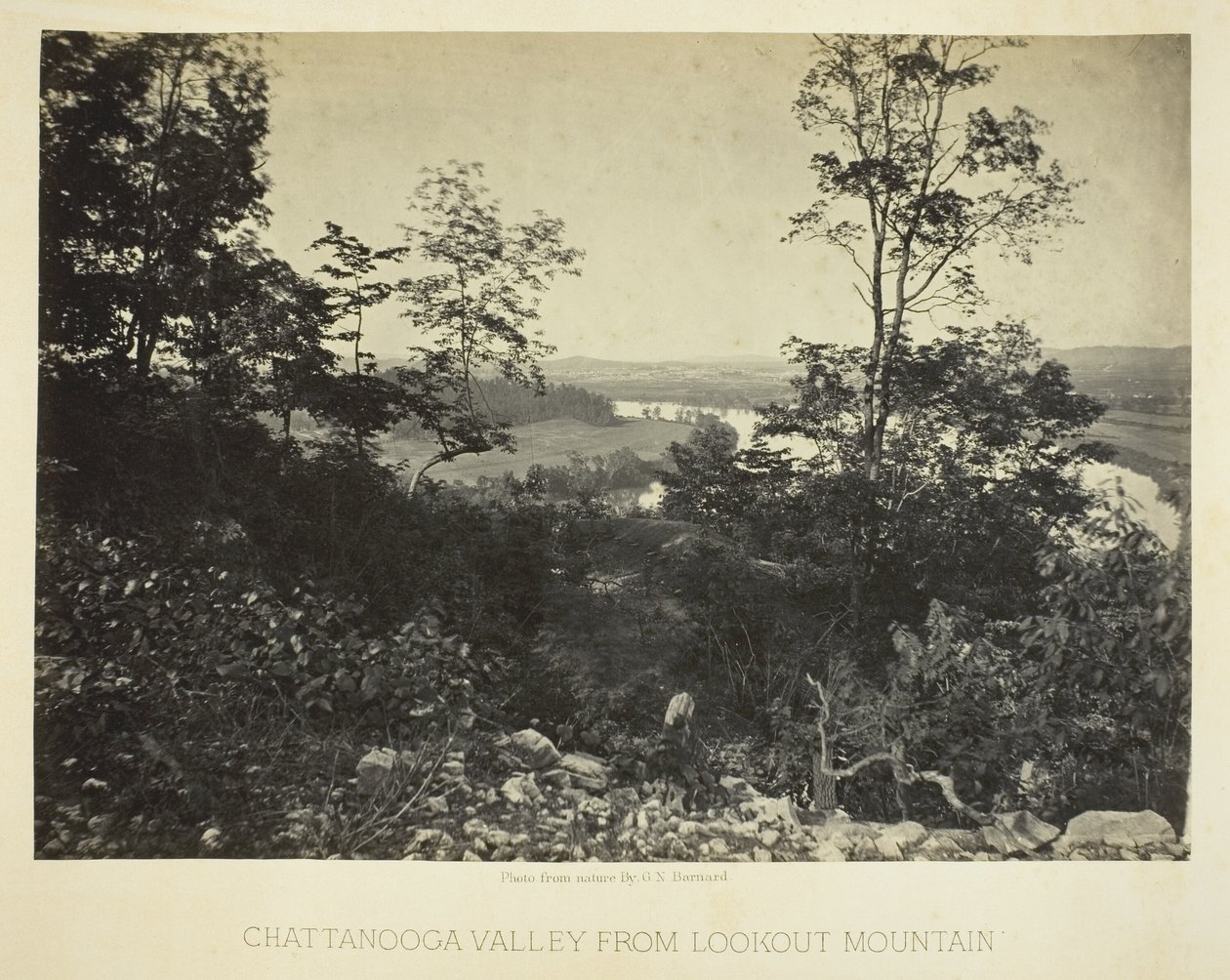 Chattanooga-völgy a Lookout-hegyről alkotó: George N. Barnard