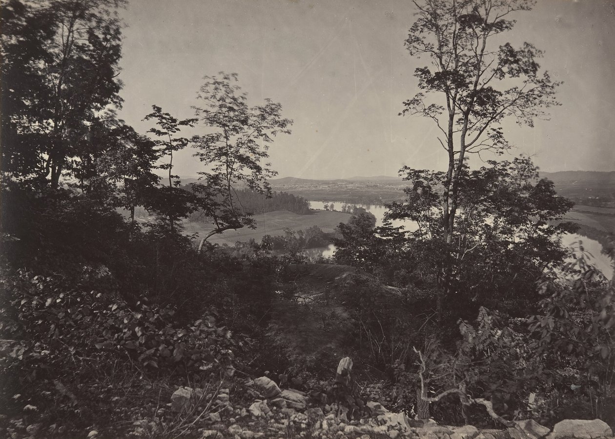 Chattanooga-völgy a Kilátó hegyről, 1860-as évek. alkotó: George N. Barnard
