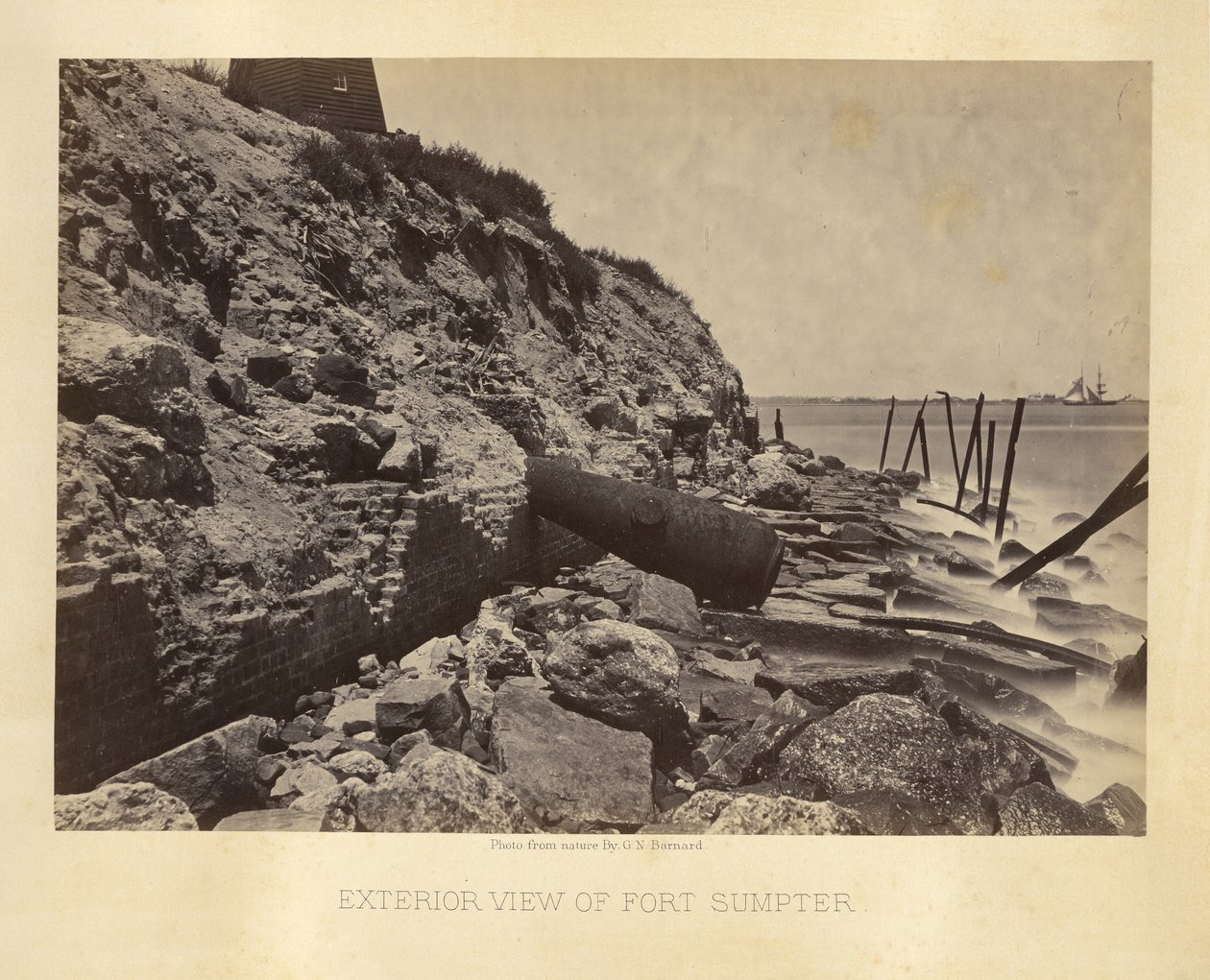 Fort Sumpter külső nézete alkotó: George N. Barnard