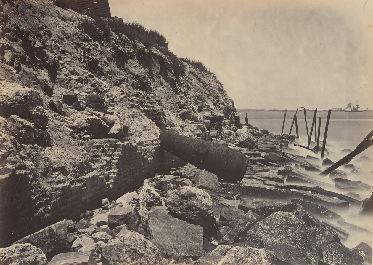 Fort Sumpter külső képe, 1860-as évek. alkotó: George N. Barnard