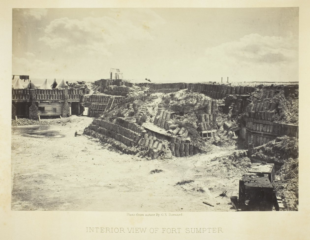 Fort Sumpter belső nézete alkotó: George N. Barnard