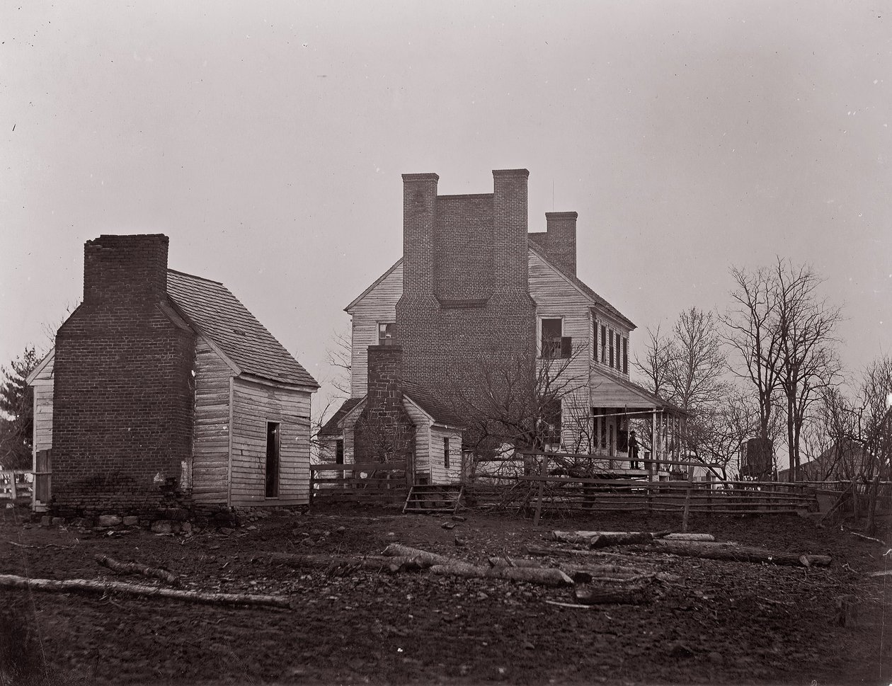 Lewis Ház. Battlefield of Bull Run, 1861-62. alkotó: George N. Barnard