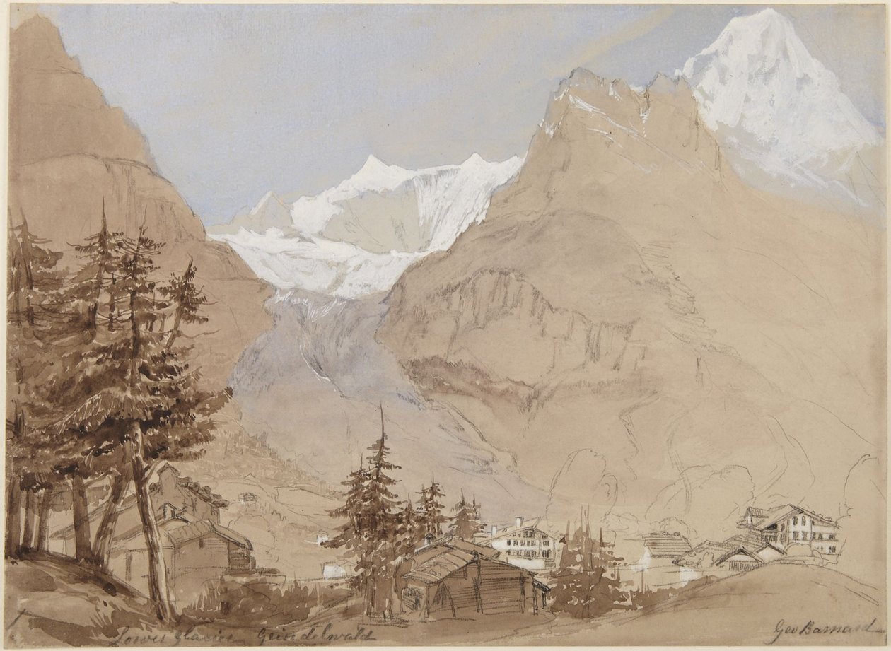 Alsó gleccser, Grindelwald alkotó: George N. Barnard