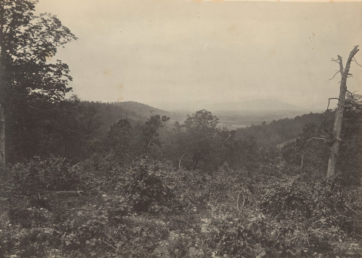 Sherman támadásának Mission Ridge jelenete, 1860-as évek. alkotó: George N. Barnard