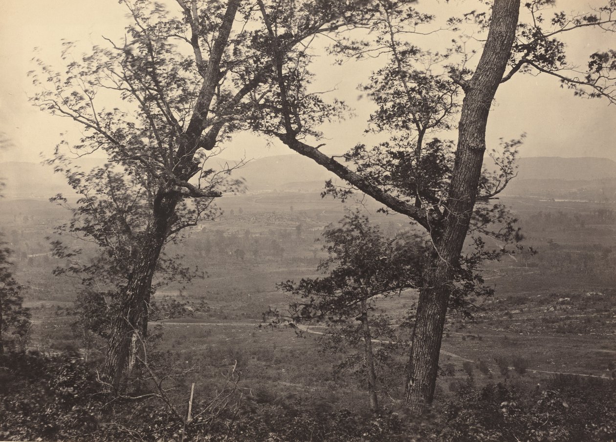 Orchard Knob a Mission Ridge-ből, 1864-1866. alkotó: George N. Barnard