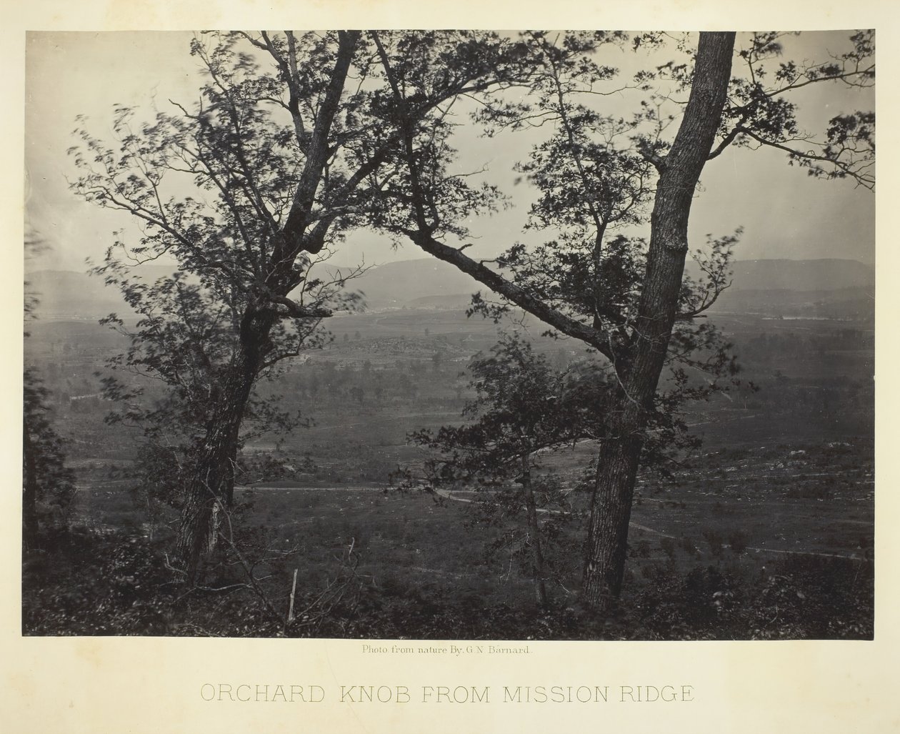 Orchard Knob a Mission Ridge-ből, 186466. alkotó: George N. Barnard