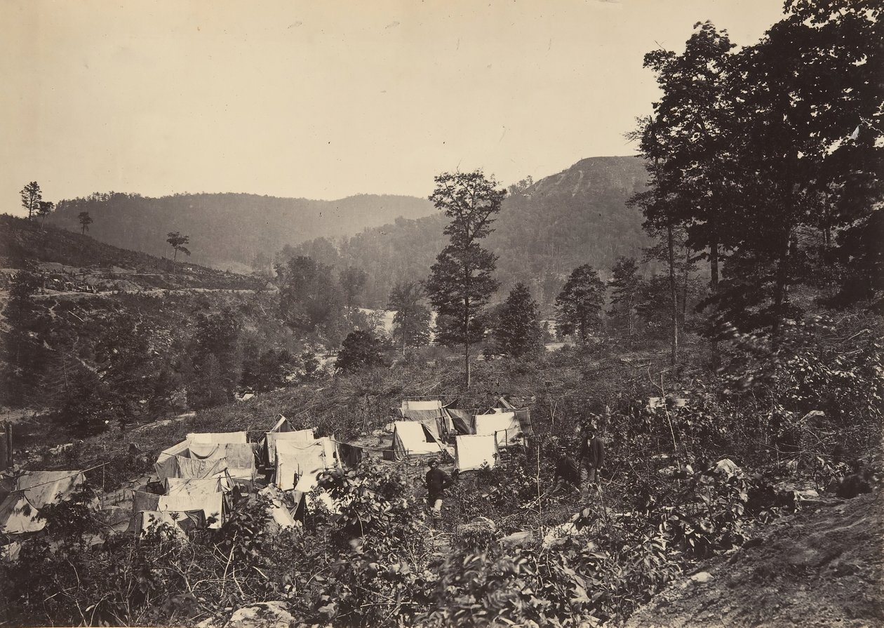 Hágó a Raccoon Range területén, Whiteside 2. szám, 1860-as évek. alkotó: George N. Barnard