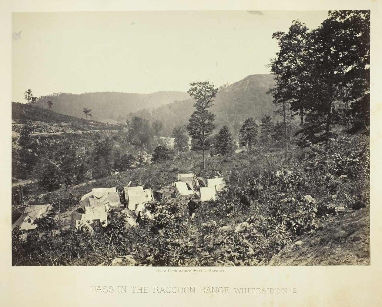 Hágó a Raccoon Range területén, Whiteside 2. szám, 1864. alkotó: George N. Barnard