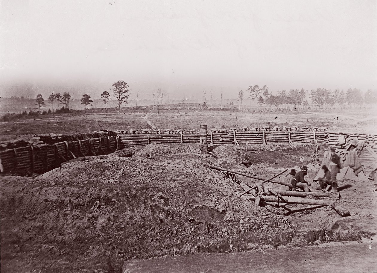 Lázadó erődítmények Atlanta előtt, kb. 1864. alkotó: George N. Barnard