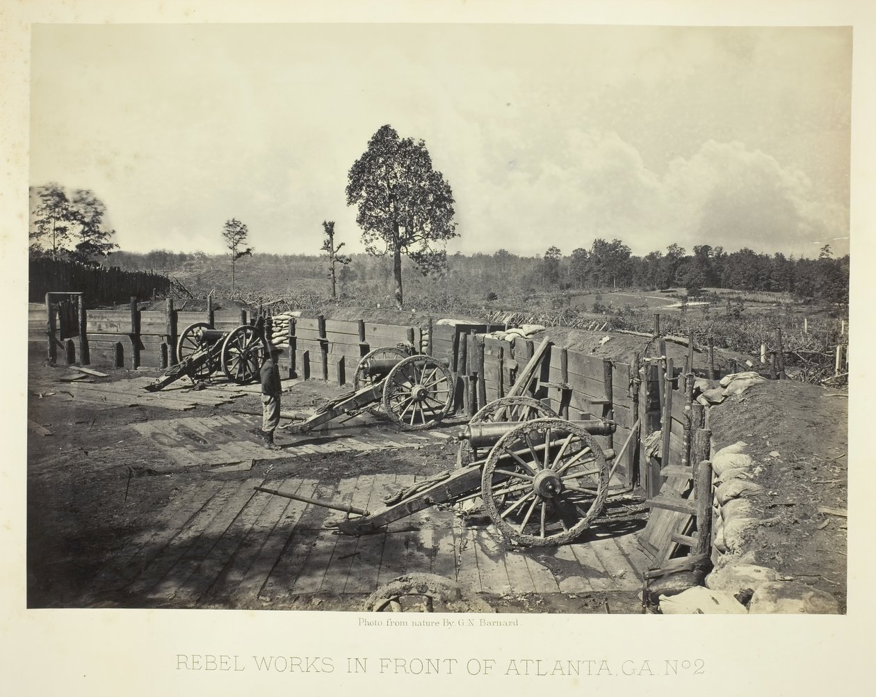 Rebel Works in Front of Atlanta, GA, No. 2, 1864. alkotó: George N. Barnard
