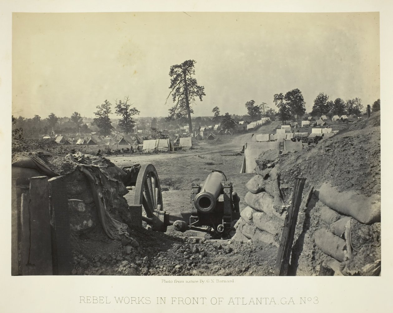 Rebel Works in Front of Atlanta, GA, No. 3, 1864. alkotó: George N. Barnard