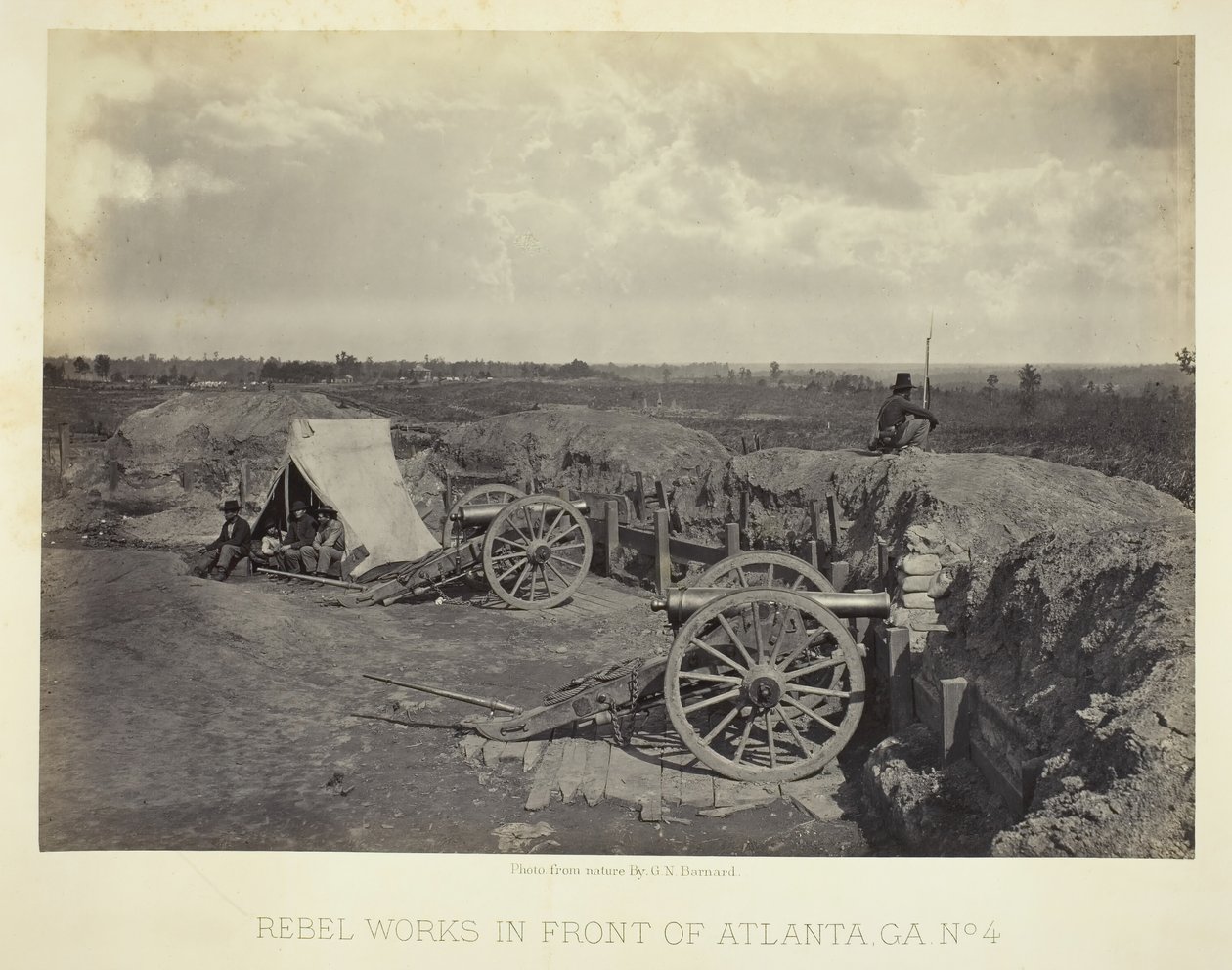 Rebel Works in Front of Atlanta, GA, No. 4, 1864. alkotó: George N. Barnard