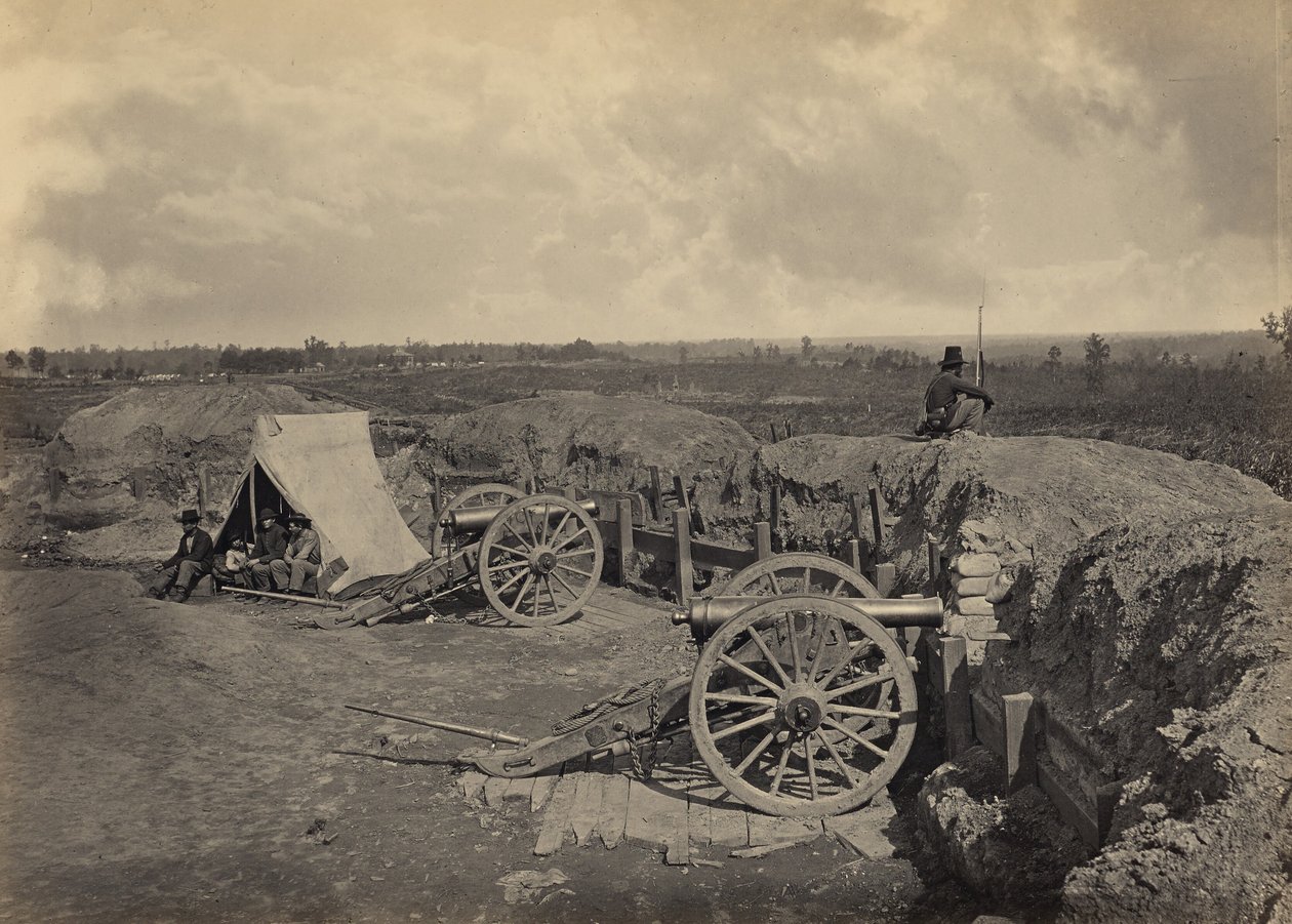 Konföderációs erődítmények Atlanta, Georgia előtt, 4. sz. alkotó: George N. Barnard