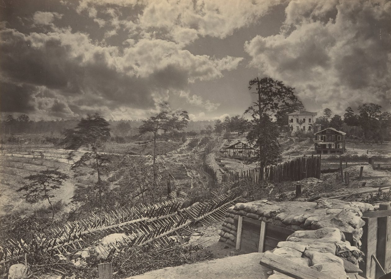 Rebel Works in Front of Atlanta, Georgia, No. 1, 1860. alkotó: George N. Barnard