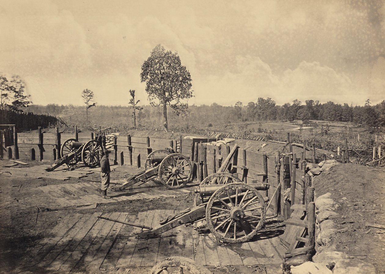 Lázadó munkálatok Atlanta előtt, Georgia, 2. sz. alkotó: George N. Barnard