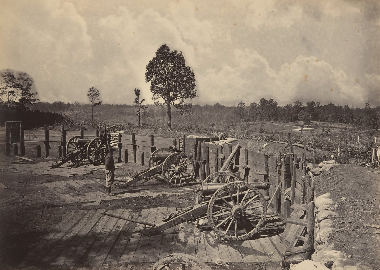Rebel Works in Front of Atlanta, Georgia, No. 2, 1860. alkotó: George N. Barnard