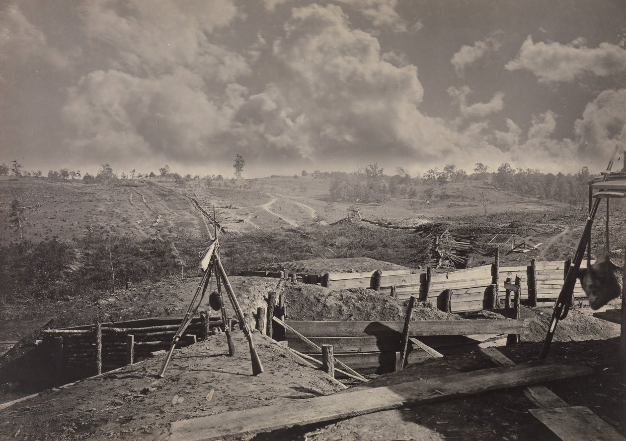 Rebel Works in Front of Atlanta, Georgia, No. 5, 1860. alkotó: George N. Barnard