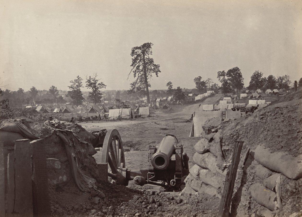 A „Rebel Works” az atlantai (Georgia) székhelye előtt (3. szám) alkotó: George N. Barnard