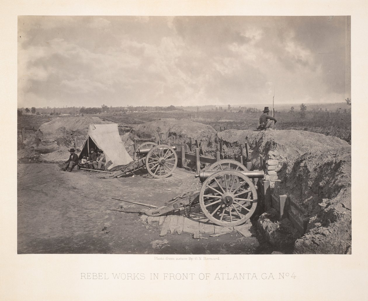 Rebel Atlanta, GA előtt dolgozik alkotó: George N. Barnard