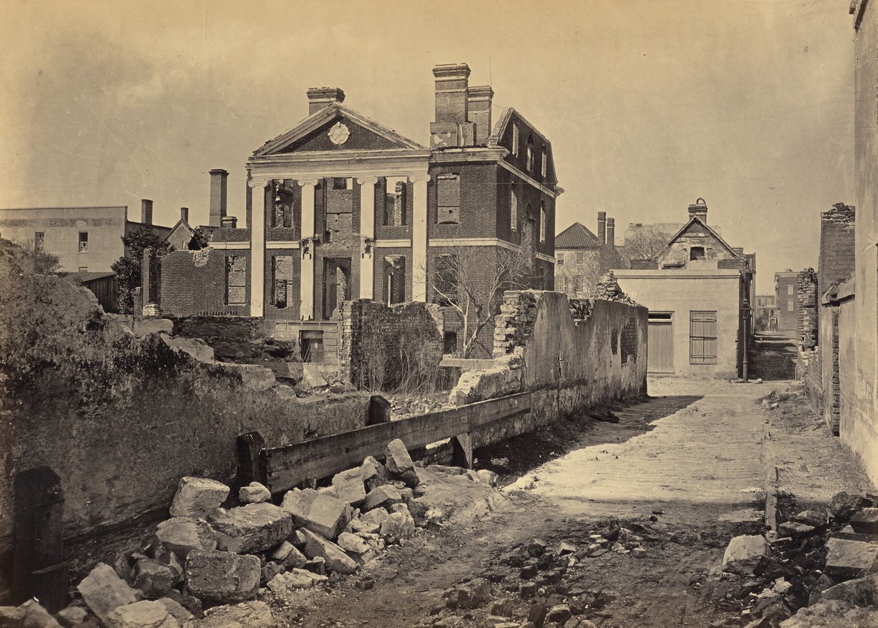 A Pinckney-kúria romjai, Charleston, Dél-Karolina alkotó: George N. Barnard