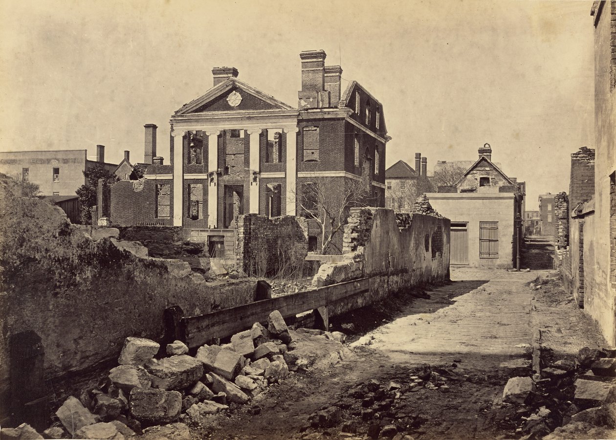 A Pinckney-kúria romjai, Charleston, Dél-Karolina alkotó: George N. Barnard