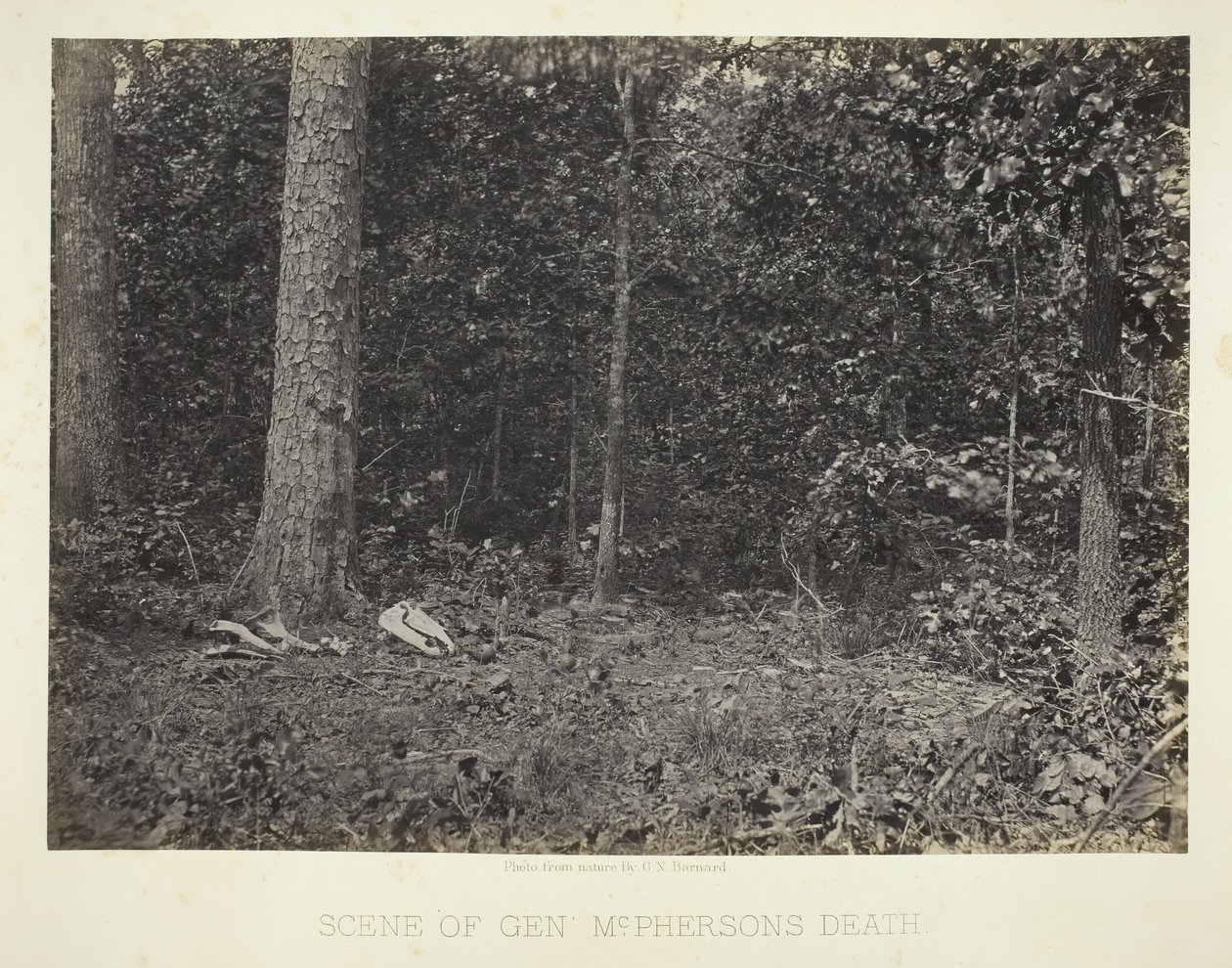 McPhersons tábornok halálának jelenete, 186466. alkotó: George N. Barnard