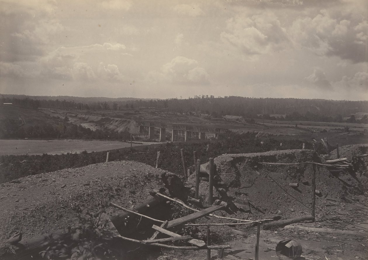 South Bank of the Chattahoochie, Georgia, 1860-as évek. alkotó: George N. Barnard
