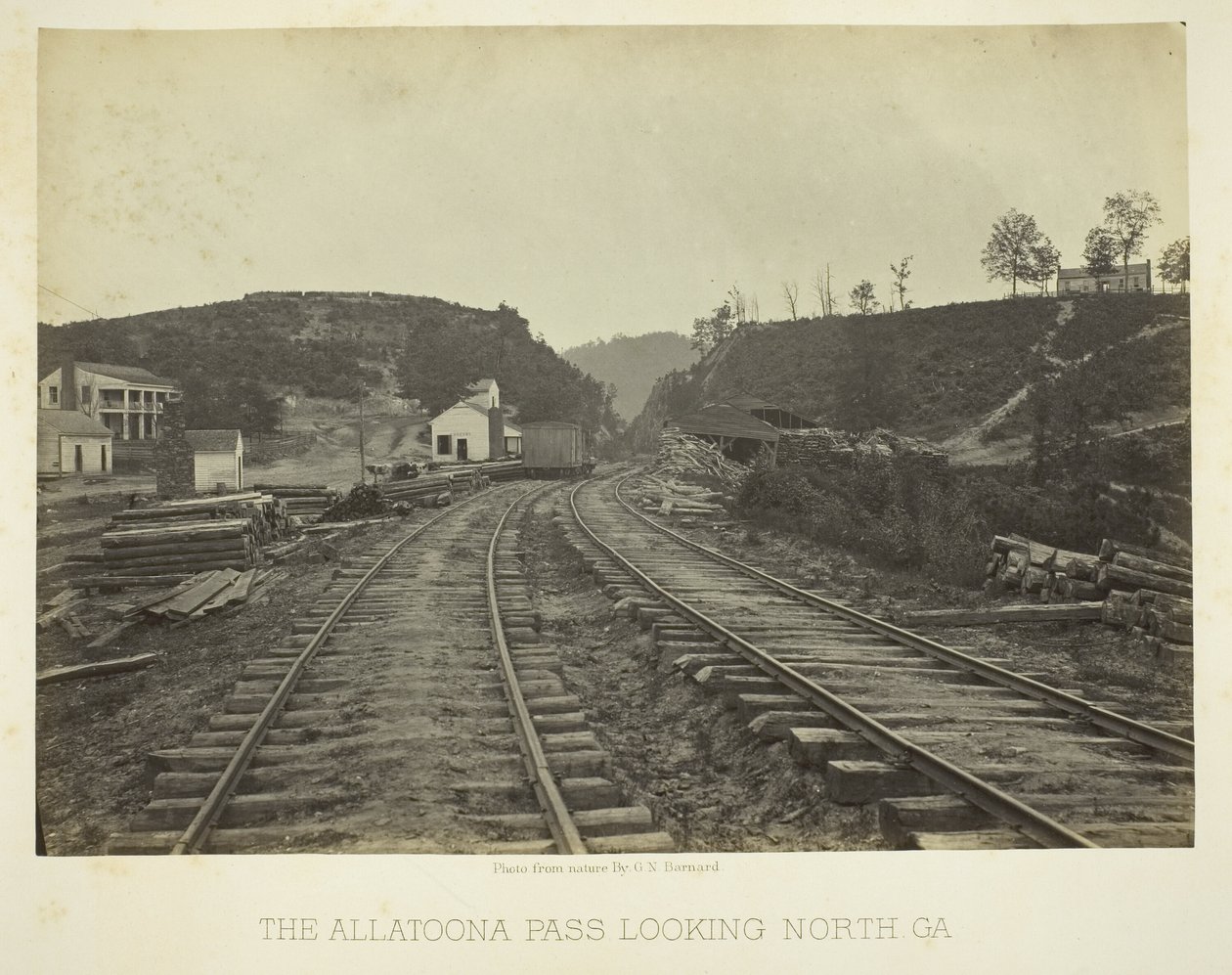 Az Allatoona-hágó, észak felé nézve, GA alkotó: George N. Barnard