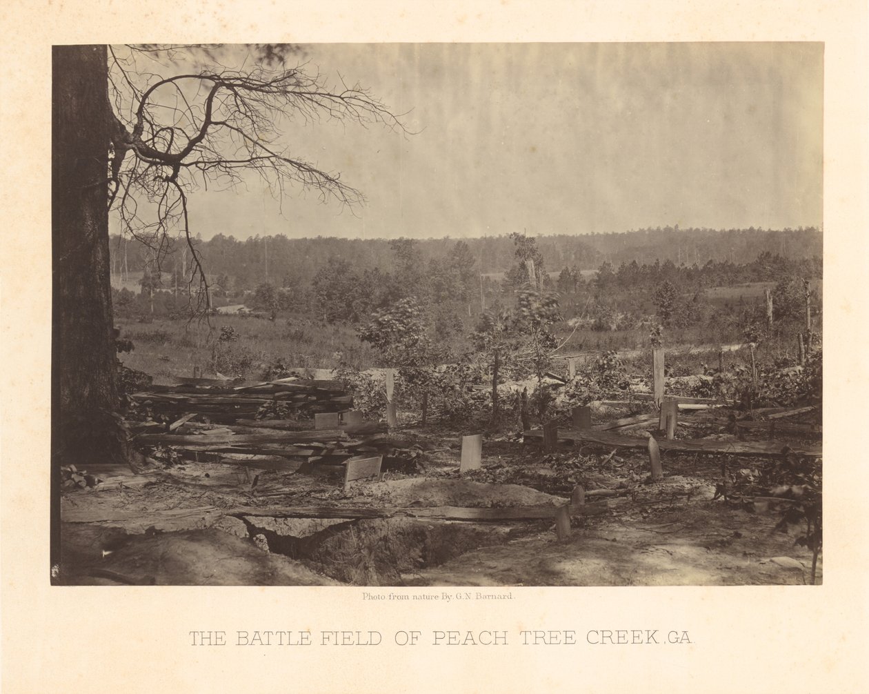 A Peach Tree Creek-i csatatér, Georgia alkotó: George N. Barnard